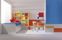 Comp. 113, Kompaktes Zimmer fr Kinder, Grundfarben, die Liebe zum Detail