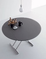 Simple Glass 460, Tabelle mit einstellbarer Hhe, ausziehbar, fr Aufenthalte