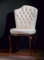 Apollo, Klassischer Stuhl in Leder, anpassbare Abdeckung