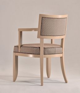 HOLLY Sessel 8381A, Buchenholz Stuhl mit Armlehnen, gepolstert, fr Kche