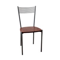 Ziva, Stuhl mit Metallgestell, Sitz Sperrholz