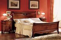 Opera Bett, Doppelbett aus Holz mit eingelegten handgemachte