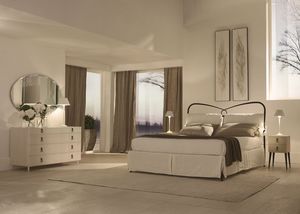St.Tropez Bett, Mit konischen Füßen Bett, beendet von Hand gemacht