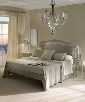 Byblos Bett, Doppelbett mit gepolstertem und abnehmbarem Kopfteil