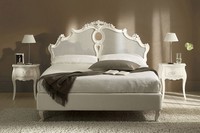 Sissi Bett, Solide aus Holz geschnitzte Bett, Kopf in Wien Stroh