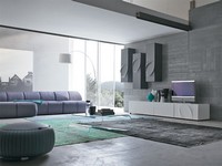 LEAVES LIVING comp. F, Lagerschrank, mit dreidimensionalen Design, Wohnzimmer