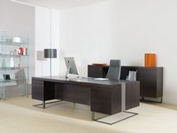 Deck Leader executive desk, Groer Schreibtisch, Holz und Metall, ideal fr Chefbro