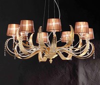 Erica ceiling lamp, Hängeleuchte aus Eisen mit 8 hellen, modernen Stil
