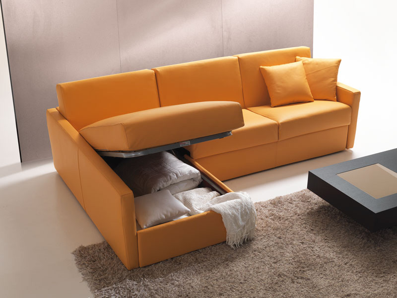 Sofa-Bett mit Lagerung und Halbinsel, für die Wohnung | IDFdesign