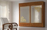 La Dolce Vita - Wardrobe cod. 3011, Art Deco Schrnke, Schlafzimmer Kleiderschrank, Garderobe mit Spiegel Garderobe