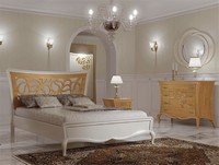La Dolce Vita - perforierte Bett cod. 3021, Bett mit Kopfteil rgern, Bett in Holz, Art Deco-Stil Betten Agrotourismus