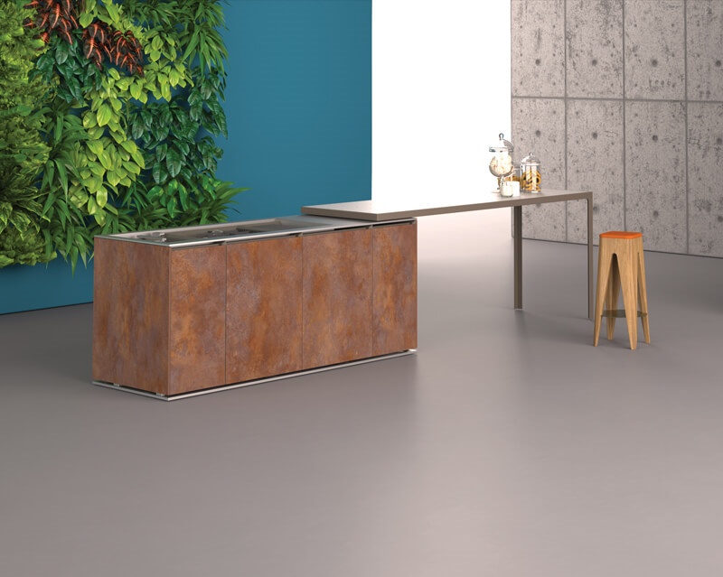 Compact In&Outdoor, Monoblock mit Kche und Schiebetisch